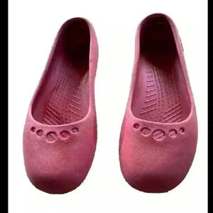 Crocs Women's Prima Ballet Flats Pink Size 9 Rubber Slip On Shoes Lightweight